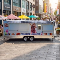 Nouvelle Arrivée 2026 : Camion de Vente Mobile en Fibre de Verre pour Café et Crème Glacée avec Chariot à Hot-Dogs Entièrement Équipé – Cuisine Mobile