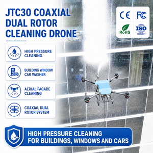 อุปกรณ์โดรนทำความสะอาดกระจกแบบโคแอกเชียลสองใบพัดแรงดันสูง JTC30 ระดับมืออาชีพ สำหรับการบำรุงรักษาทรัพย์สินอาคารสูง - Product Image 1