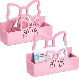 Modern minimalist wooden desktop document and <b>file</b> <b>organizer</b> in bow shape. - Product Image 5