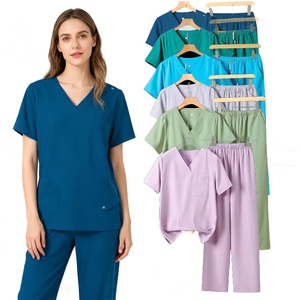 医療用スクラブユニフォーム女性用スクラブナースユニフォームセット病院用OEMサービス女性用スクラブユニフォームセット - Product Image 1