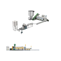 Ligne de granulation complète d'extrusion de plastique à vis simple de 110 kW pour le recyclage et la granulation de PC/LDPE/HDPE