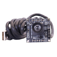Módulo de Cámara Industrial 1080P CMOS 1/2.7 32mm FHD UVC con Visión Nocturna de Luz Negra, LED IR de 850nm, Montaje M12, USB, Sin Controladores, 0.01-8m