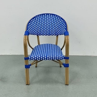 Chaise de jardin en aluminium empilable, moderne, durable et légère, pour cour et cafés