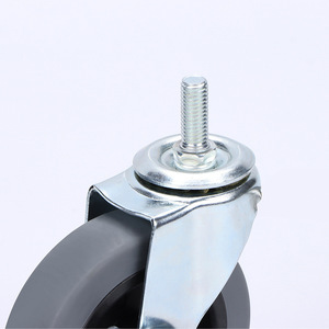 Tpr 4 Inch Screw Side Brake <b>Caster</b> Swivel <b>Wheel</b> Clip On Industrial Furniture Use - Product Image 1