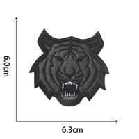 Pegatinas de equipo de moral de tigre bordado de alta calidad, insignias de gancho y bucle, parches de distinción de compañeros de equipo