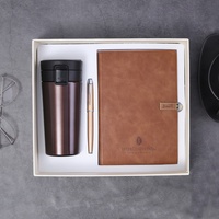 Individuelles Logo Firmengeschenkset Vakuumisolierte Flasche Notizbuch & Stift Business-Geschenkbox-Set für den Großhandel
