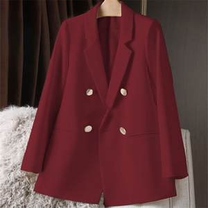 2025 Großhandel Mode Frauen Mäntel Designer Casual Langarm Loose <span class=keywords><strong>Blazer</strong></span> Double Button Anzug - Product Image 3