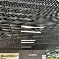 Plafond suspendu en aluminium, maille métallique expansée pour les systèmes de décoration intérieure des aéroports, des gares et des centres commerciaux