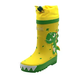 Dessin animé animaux bottes de pluie enfant en bas âge enfants chaussures de pluie enfants adorable lumière wight bottes d'eau imperméables