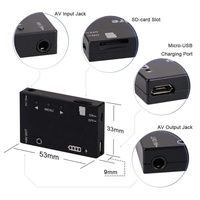Enregistreur FPV Mini DVR avec module NTSC/PAL commutable, batterie intégrée, enregistreur vidéo et audio FPV pour modèles RC, drones de course FPV