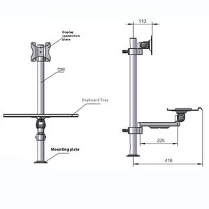Máquina herramienta todo en uno serie 38, soporte de pantalla <span class=keywords><strong>LYA</strong></span>, soporte de teclado plegable ajustable, equipo Industrial, nuevo estado de Stock - Product Image 3