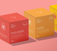 Boîtes d'emballage en papier pour macarons, couleur personnalisée, pour aliments, donuts, impression faite en chine, 100 pièces