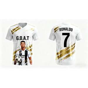 25-26 Cristiano <strong>Ronaldo</strong> Club Commemorative Football Jersey Autumn Sports Dry Quickly Men's T-Shirt Kid's <strong>Clothing</strong> - Product Image 3