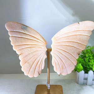 Vente en gros d'artisanat en cristal naturel de haute qualité et de grande taille, ailes de papillon sculptées dans le cristal - Product Image 3