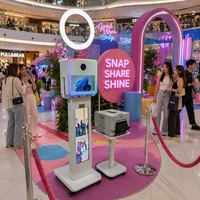 Cabina de Fotos con Pantalla LCD Táctil, PC DSLR, Cabina de Fotos Selfie para Bodas, Fiestas, Eventos y Negocios