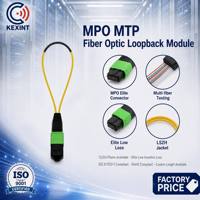 Kexint MPO MTP Fiber Optic Loopback Module 12/24 Cores Singlemode APC Multimode OM3 OM4 LSZH Testing Loopback Cable