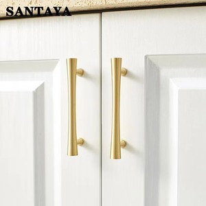 Poignées modernes et simples en laiton massif doré, longues poignées en T pour portes de placards de cuisine, tiroirs, armoires, commodes, chambres et salles de bain - Product Image 4
