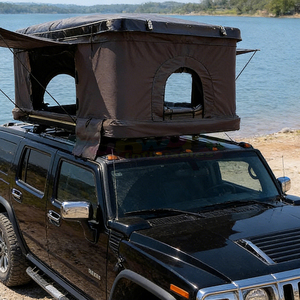 Wholesale Double Layer Nylon Shell Luxury Summer Tent Waterproof Oxford Rooftop Tent Outdoor <b>Car</b> Roof Top Tent With Ladder - Product Image 1