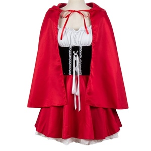 Costumi da Cappuccetto Rosso per Adulti, Abbigliamento per Feste, Carnevale e Natale, Costume per Cosplay - Product Image 1