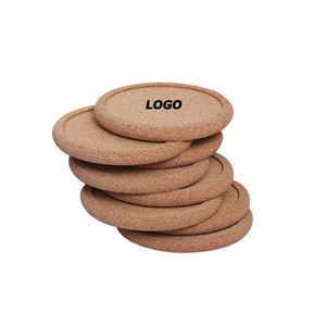 Absorbent <b>Cork</b> <b>Coasters</b> Round Non-Slip & Heat-Resistant for Coffee & Drinks - Bulk Promo Gifts - Product Image 1