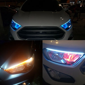 12V 30cm 45cm 60cm chảy hổ phách lần lượt đèn tín hiệu xe linh hoạt ống dẫn Dải lái xe đèn <span class=keywords><strong>DRL</strong></span> chạy ánh sáng - Product Image 3