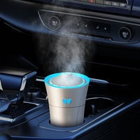 Humidificateur de méduse à commande vocale à deux pulvérisations 2 en 1 humidificateur dynamique à brume fraîche H20 280ml diffuseur d'humidificateur de voiture