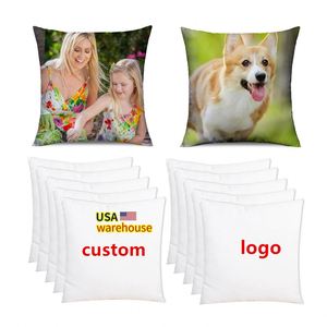 Taies d'oreiller carrées personnalisées pour hôpitaux, vierges, blanches, 100 % polyester, antibactériennes, avec fermeture éclair, impression de logo personnalisée - Product Image 1