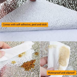 ORON DECO Custom 3D carta da parati autoadesiva <span class=keywords><strong>per</strong></span> <span class=keywords><strong>mobili</strong></span> in alluminio da cucina adesivo da parete Peel and Stick impermeabile carta da parete - Product Image 6