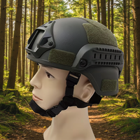 Casque de moto tactique réglable personnalisable en plastique ABS avec protection des oreilles pour la chasse en plein air, le tir et l'utilisation à vélo