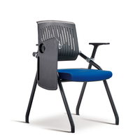Personnalisable confortable en plastique étudiant école bureau mobilier salle de formation chaise empilable avec bloc-notes Table