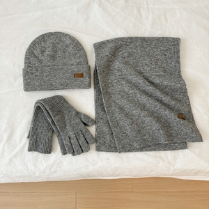 Set Tre Pezzi da <span class=keywords><strong>Donna</strong></span>: <span class=keywords><strong>Sciarpa</strong></span> Lavorata a Maglia Tinta Unita, Cappello <span class=keywords><strong>e</strong></span> <span class=keywords><strong>Guanti</strong></span>, Stile Coreano Versatile, Spesso <span class=keywords><strong>e</strong></span> Caldo per Autunno <span class=keywords><strong>e</strong></span> Inverno - Product Image 6