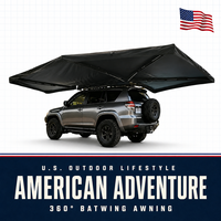 Auvent de voiture tout-terrain 4x4 pour SUV, grand abri d'ombrage, accessoires de camping, équipement léger et imperméable, auvent de voiture 360°