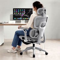 Chaise de bureau ergonomique de haute qualité avec appui-tête réglable, dossier haut, pivotante, chaise de direction entièrement en mesh, chaise de bureau informatique