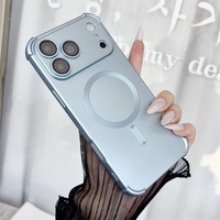 Étui de téléphone portable magnétique antichoc en peinture métallique de luxe pour iPhone 18 17 16 15 14 13 Pro Max