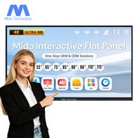 Pizarra Digital Interactiva con Pantalla Táctil Android/OPS de 98 Pulgadas y 4K, Precio de Fábrica MIDA, para Escuela y Oficina