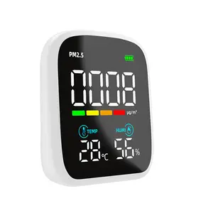 2024 Mini masaüstü PM2.5 metre pm 2.5 sensör hava kalitesi dedektörü PM2.5 İngiltere için toz sensörü monitör