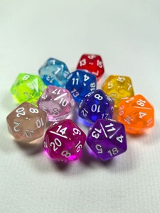Transparent Bottom 20-Sided Acrylic <strong>Polyhedral</strong> <strong>Dice</strong> Creative Digital Teaching Accessory for Table Games Gambling Plastic - Product Image 6