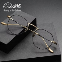 Monture de lunettes en titane pour hommes, style rétro, design optique vintage, avec logo personnalisé, haute qualité, vente chaude