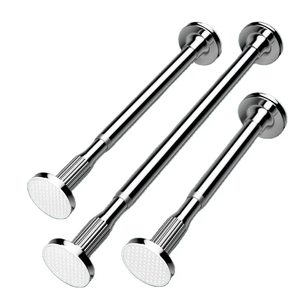 Tringle <span class=keywords><strong>de</strong></span> <span class=keywords><strong>Douche</strong></span> Ronde Ajustable <span class=keywords><strong>en</strong></span> Acier Inoxydable - Tringle à Tension Chromée avec Embouts Antidérapants pour Salle <span class=keywords><strong>de</strong></span> Bain - Product Image 5