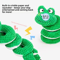Mainan Anjing Interaktif Berbentuk Spiral Leher Panjang dari Bahan Plush dengan Desain yang Dapat Diregangkan, Mengeluarkan Suara untuk Menggiling Gigi & Menenangkan, Tahan Gigitan