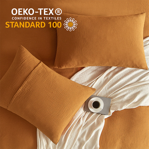 Nuovo Set di moda copripiumino in garza di cotone 100% alta qualità 3 pezzi biancheria da letto in mussola Hotel per ospedale domestico doppia dimensione personalizzata - Product Image 5