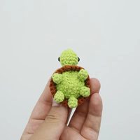 Porte-clés en peluche miniature océanique mignon fait main, design anime, en fil de luxe, amigurumi, tricot, crochet, durable, en forme de boule lumineuse, vente en gros