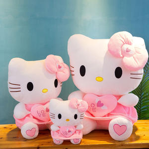 Nuovo Portachiavi Peluche a Forma di Gatto Rosa, Morbido Cuscino 3D Cartone Animato, Regalo di Compleanno per Ragazze - Product Image 2