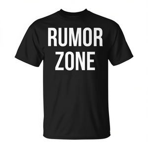 Camiseta premium Rumor Zone negra unisex para adultos talla M L XL XXL - Product Image 2