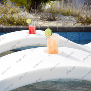 أثاث على شكل حافة ، كرسي على شكل رف للفنادق والفيلات والمنتجعات ، كرسي على شكل سرير للتشمس داخل المسبح ، حمام سباحة على شكل شمس من نوع PE - Product Image 5