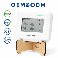 Monitor de Calidad del Aire Inteligente WiFi 8 en 1 A200-CM, Sensor de CO2, PM2.5, TVOC, PM10, Temperatura/Humedad con Control por Aplicación y Registro de Datos