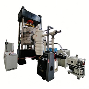 Four de pressage à chaud 2300°C pour plaques SiC <span class=keywords><strong>sous</strong></span> pression 400T, équipement de frittage <span class=keywords><strong>sous</strong></span> vide, raccords céramiques à chauffage par résistance au graphite - Product Image 1