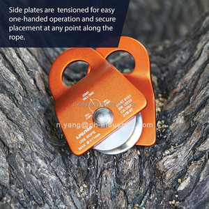 모바일 마이크로 등반 구조 풀리 등반 Ekat 마이크로 사이드 스윙 풀리 뒤뜰 ziplines 트롤리 용 알루미늄 합금 풀리 블록 - Product Image 5