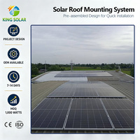 Système de montage solaire sur toit KINGSOLAR OEM certifié CE ISO, mini rail pour toit en métal