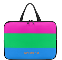 Sac pour ordinateur portable Omnisexual Rainbow, étui fin pour ordinateur portable avec fermeture éclair de qualité supérieure, sac portable pour tablette, grande capacité